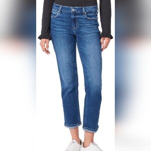 PAIGE Brigitte Jeans with Cuff sz 30 Cropped Boyfriend Jean